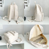 Double Pocket Women Backpack Student Shoulder Bag For Teenage Girls