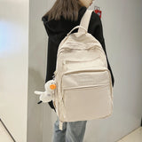 High Capacity Women Backpack Female Multiple Pockets Student Rucksack