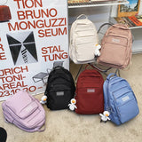 High Capacity Women Backpack Female Multiple Pockets Student Rucksack