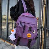 Waterproof Nylon Laptop Backpack for Teen Girls School Bag