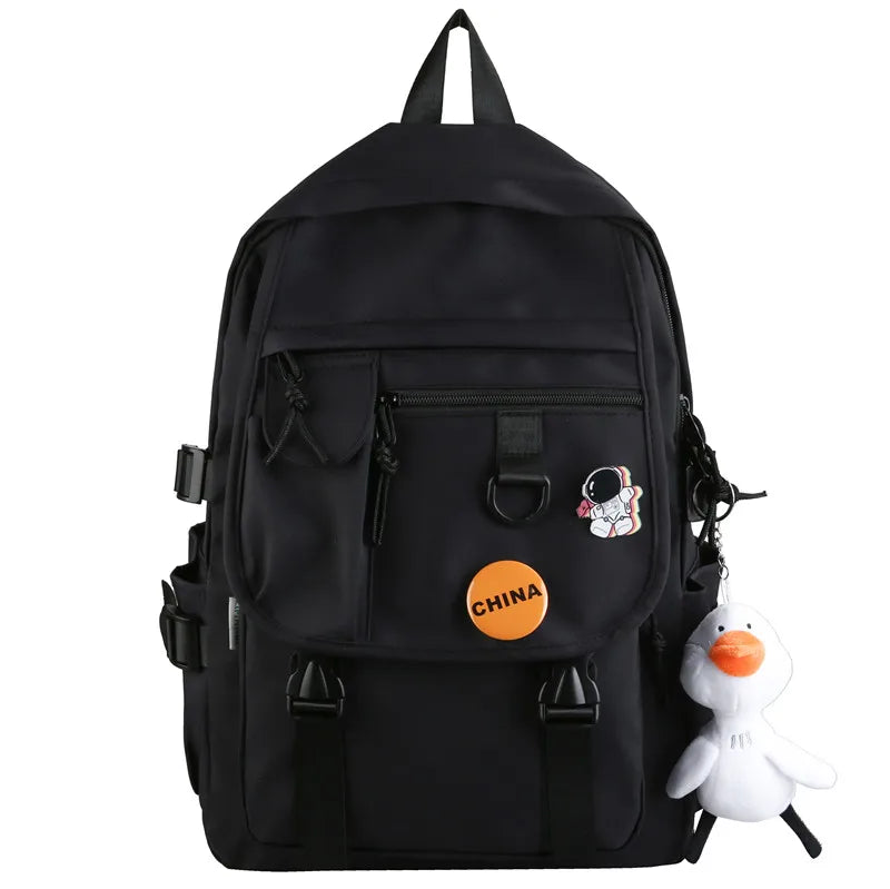 Waterproof Nylon Laptop Backpack for Teen Girls School Bag