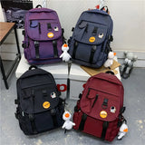 Waterproof Nylon Laptop Backpack for Teen Girls School Bag
