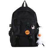 Waterproof Nylon Laptop Backpack for Teen Girls School Bag