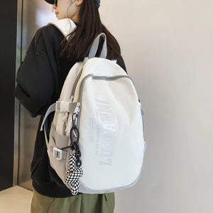 Women Patchwork Backpack College School Bag for Teenage Travel Rucksack