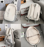 Women Patchwork Backpack College School Bag for Teenage Travel Rucksack