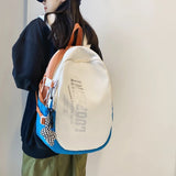 Women Patchwork Backpack College School Bag for Teenage Travel Rucksack