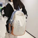 Women Patchwork Backpack College School Bag for Teenage Travel Rucksack
