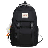 Harajuku Girl Solid Women Backpack Waterproof Nylon Travel Bag