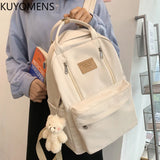 JULYCCINO Multifunction Double Zipper Women Backpack Teenager Girls Laptop Backp
