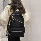 Waterproof Nylon Backpack Large Capacity College School Bag