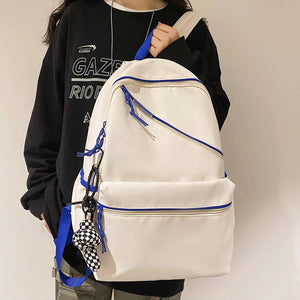 Waterproof Nylon Backpack Large Capacity College School Bag