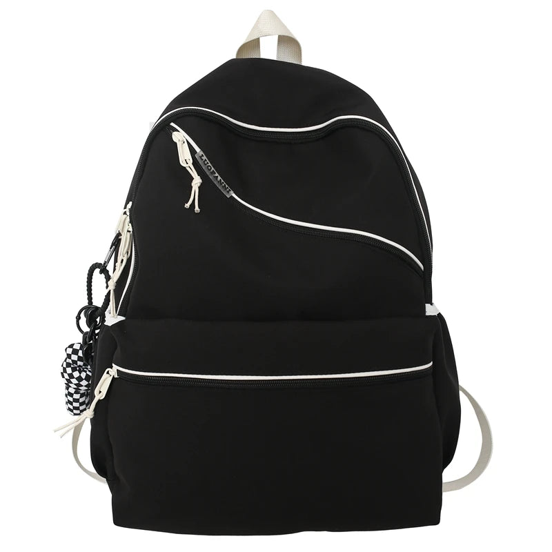 Waterproof Nylon Backpack Large Capacity College School Bag