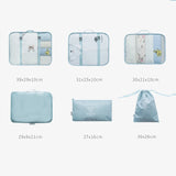 6Pcs Travel Bags Clothing Underwear Shoes Organizer Cube Portable Toiletries
