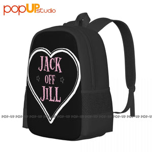 Jack Off Jill Band Heart Backpack Large Capacity Bookbag Eco Friendly