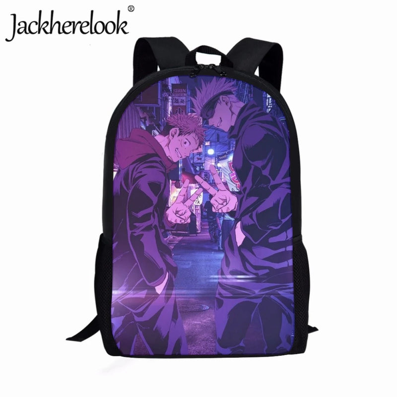 Jujutsu Kaisen Print School Bag 17 inch Children Youth Boys Travel Backpack