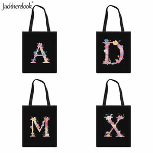 Flower Pattern Tote Bag, Large Capacity Eco Friendly Handbag for Women