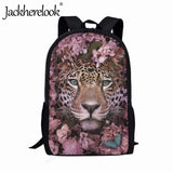 Jackherelook 3D Animal Leopard Pattern School Bag 17 inch