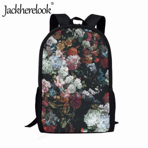 3D Flowers Printing Schoolbag for Children