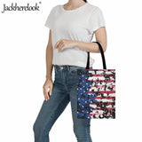 American Flag Shoulder Bag Women's Handbag Canvas Tote