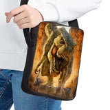 Ancient Dinosaur Pattern Crossbodybag for School Children Girls Boys Travel Bag