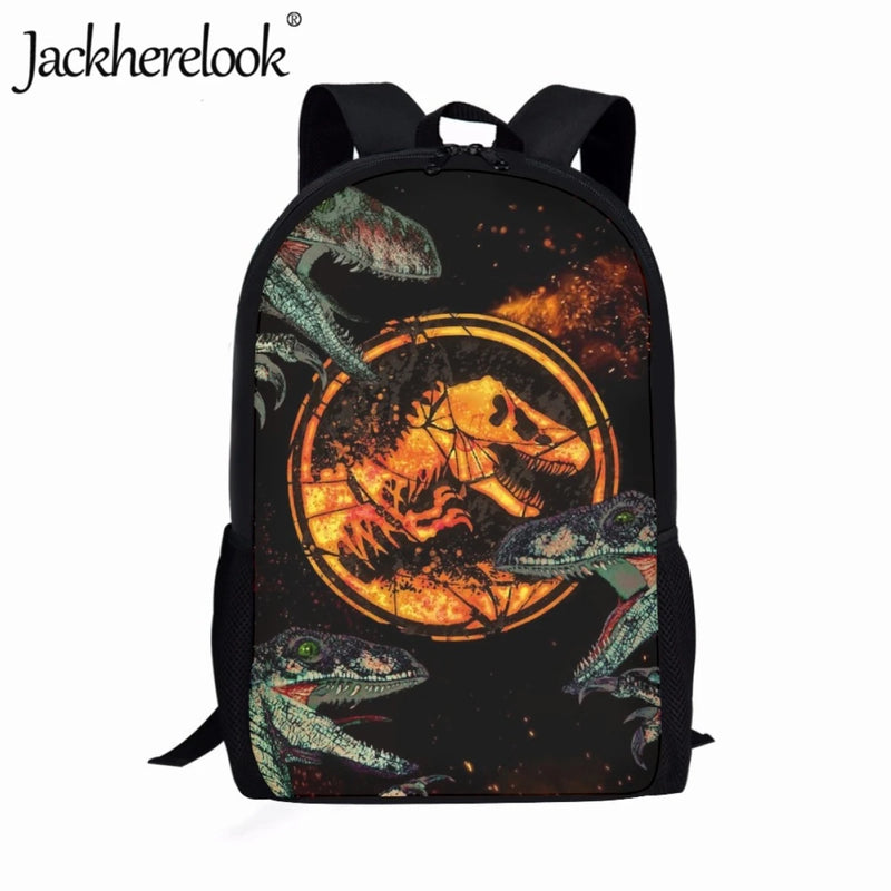 Anime Dinosaur Pattern Children Backpack School Bag 17-inch Travel Bags