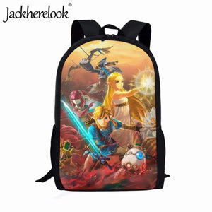 Anime Game Zelda: Breath of the Wild Print School Bag Large Capacity Backpack