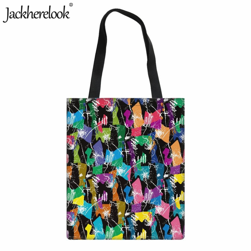 Geometric Art Graffiti Women's Shoulder Bag Canvas Handbag