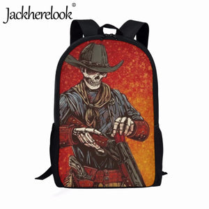 Punk Skull Schoolbag Bookbags for Boys Girls Party Backpacks Gift