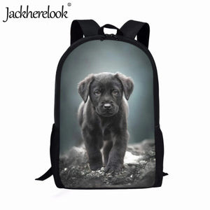 Jackherelook Puppy Print School Bag Children School Backpack