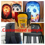 Boys School Bags Soccer Star 3D Printing Backpack Laptop Bags