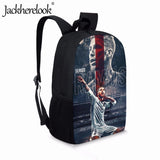 Boys School Bags Soccer Star 3D Printing Backpack Laptop Bags