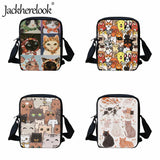 Cartoon Cat Crossbody Bag for Kids School Travel Lunch Shopping