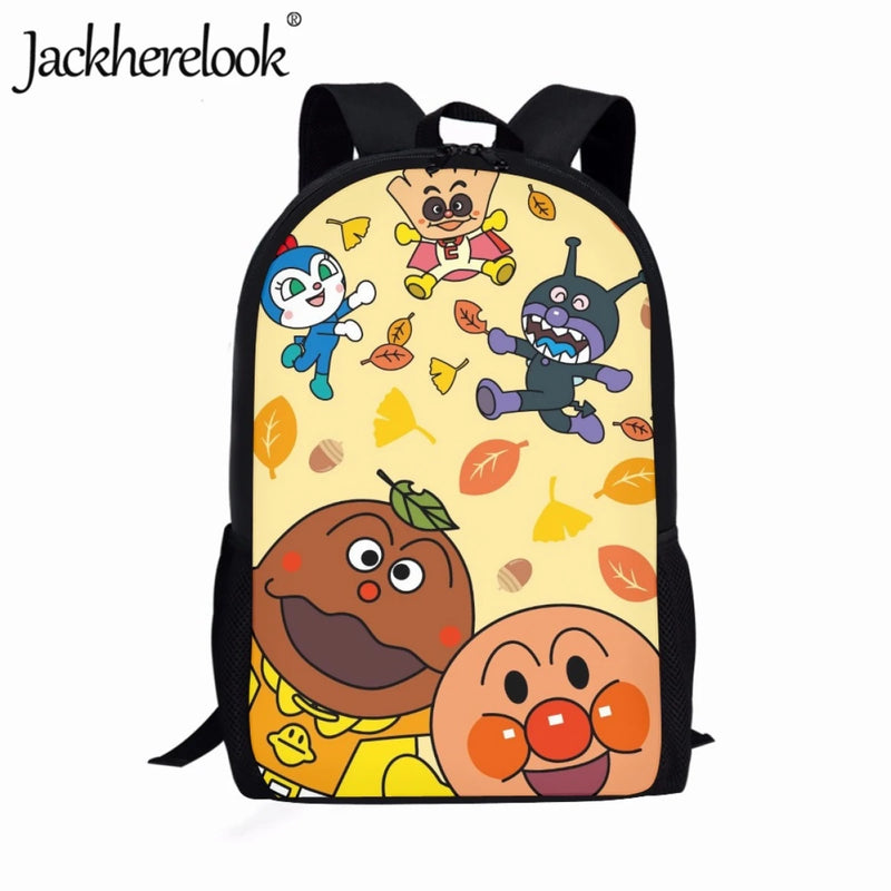 Anpanman Cartoon Children's Backpack Boys Girls Schoolbags