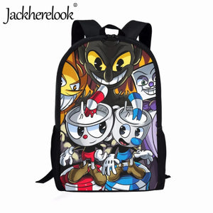 Game Cuphead Cartoon Print Children's School Bags