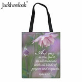 Christian Bible Verse Ladies Shoulder Bag Classic Church Tote Women Capacity Sho