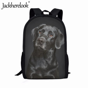 Jackherelook Dog 3D Printing School Bag 17inch Travel Bag