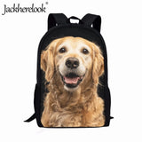 Golden Retriever Puppy Print School Bag Boys Girls Backpack