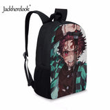 Demon Slayer Anime Print School Backpack for Kids