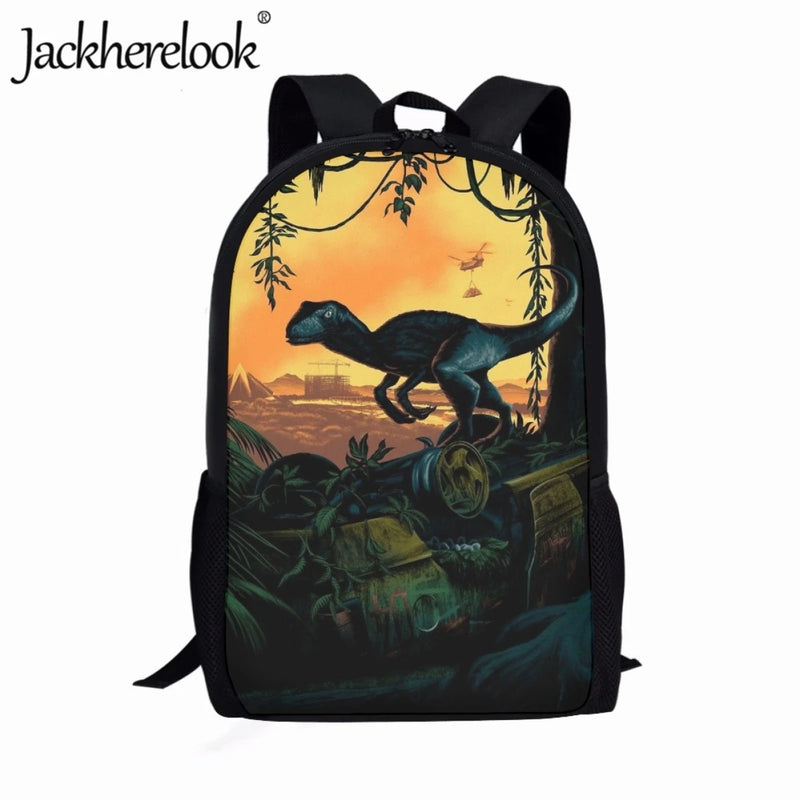 Dinosaur 3D Printing Children Schoolbag Boys Backpack Book Bags Kids Girls