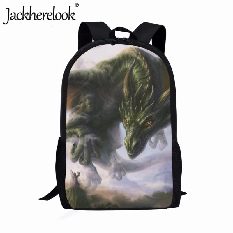 Dragon 3D Print Schoolbag for Children Book Bags 17inch Travel Bag
