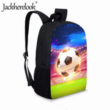 Jackherelook Football Pattern 3D Print Kids Travel Backpack