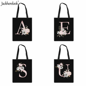 Letter Printing Ladies Handbag Canvas Shoulder Bag