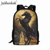 3D Horse Printing School Bag for Teens Large Capacity Backpack