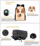 3D Horse Printing School Bag for Teens Large Capacity Backpack