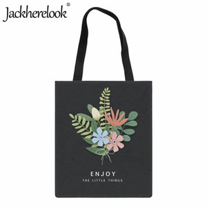 Floral Shoulder Bag Canvas Classic Handbag Beach Bag