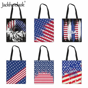 Art American Flag Pattern Shoulder Bag Classic Canvas Handbag