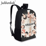 Jackherelook Haikyuu Anime Backpack for School Boys Teens Large Capacity Travel
