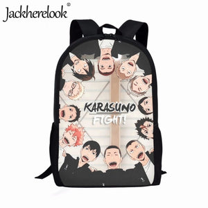 Jackherelook Haikyuu Anime Backpack for School Boys Teens Large Capacity Travel