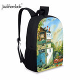 Jackherelook Comic Schoolbag for Girls Durable Backpack Large Capacity