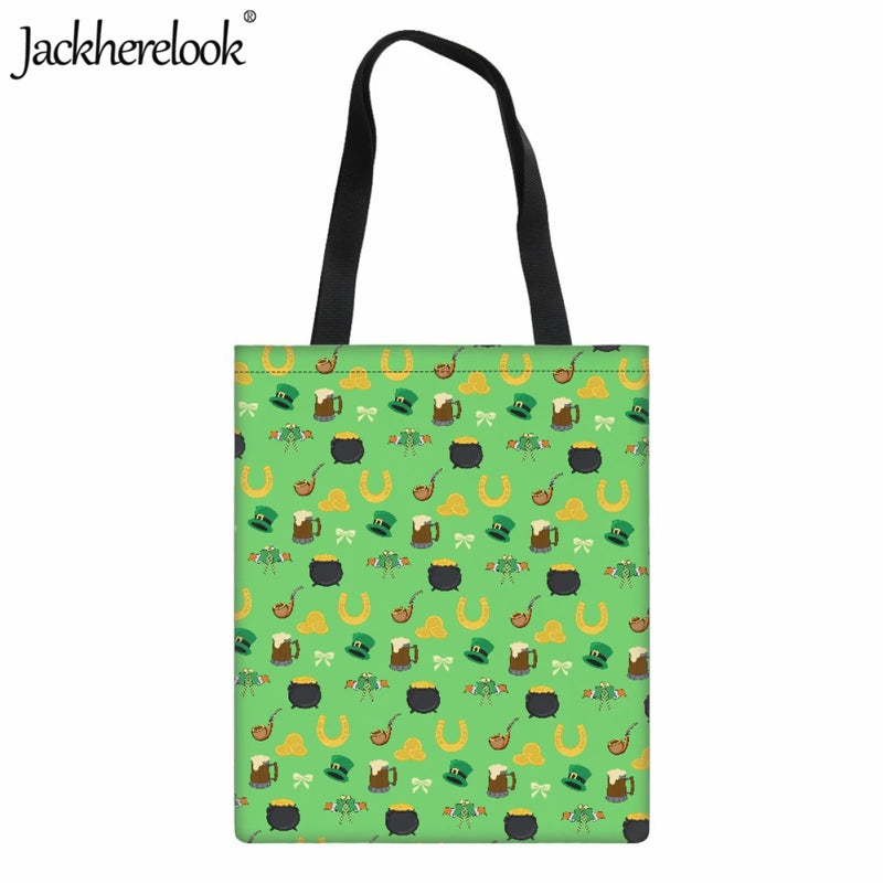 Irish St. Patrick's Shoulder Bag Women's Handbag Eco Friendly Canvas Shopping